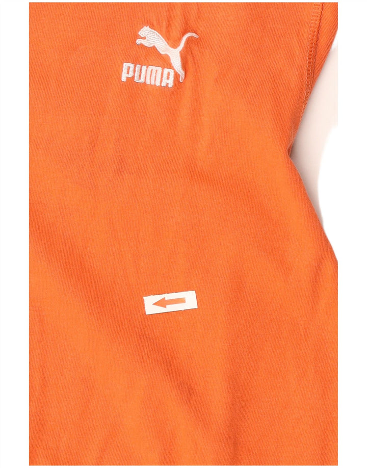 Puma Herren T-Shirt Top Mittelorange Baumwolle