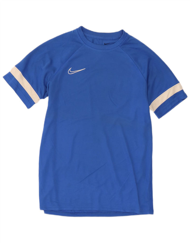 Nike Herren Dri Fit T-Shirt-Oberteil, großes blaues Farbblock-Polyester