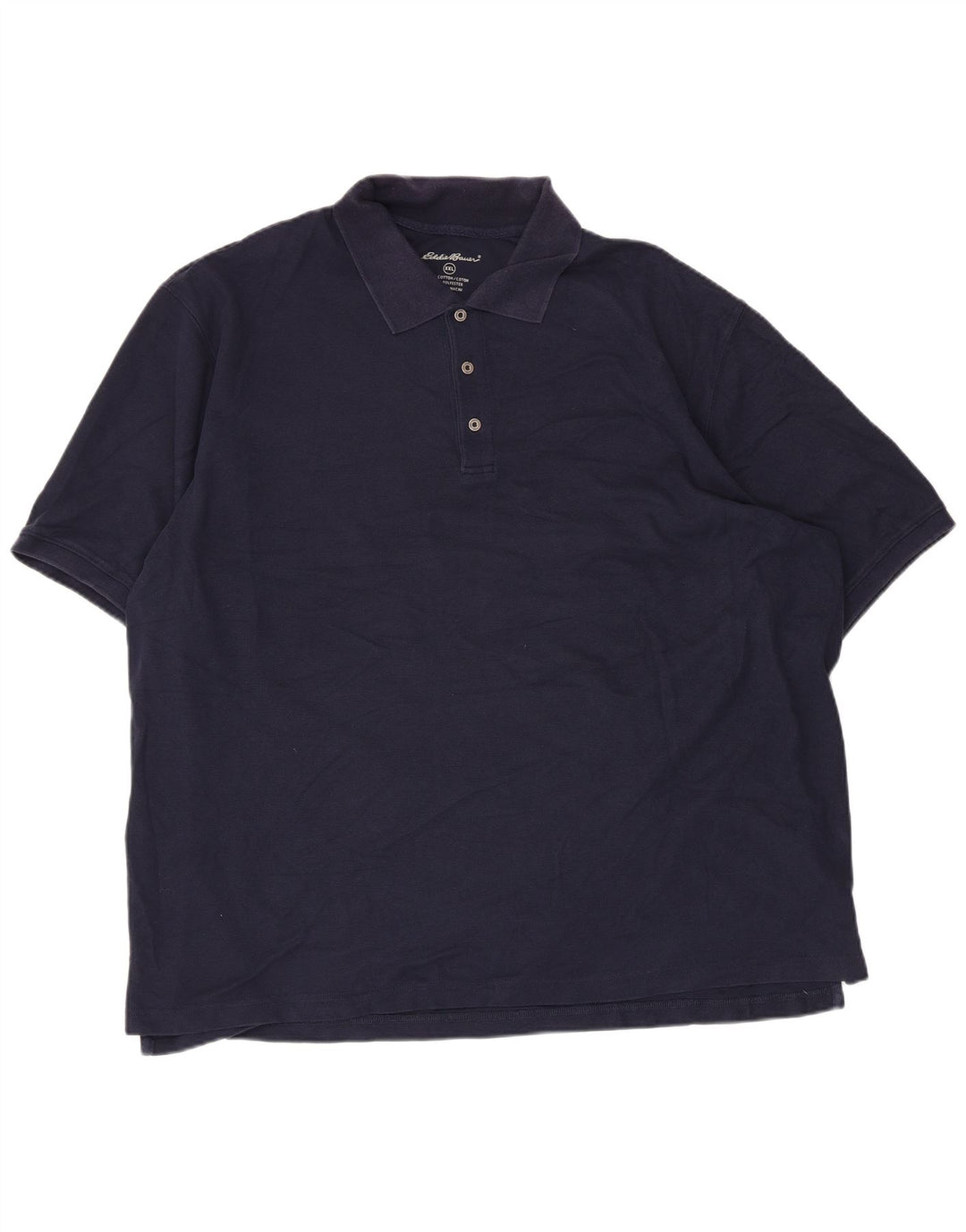 EDDIE BAUER Herren Poloshirt 2XL Marineblau Baumwolle
