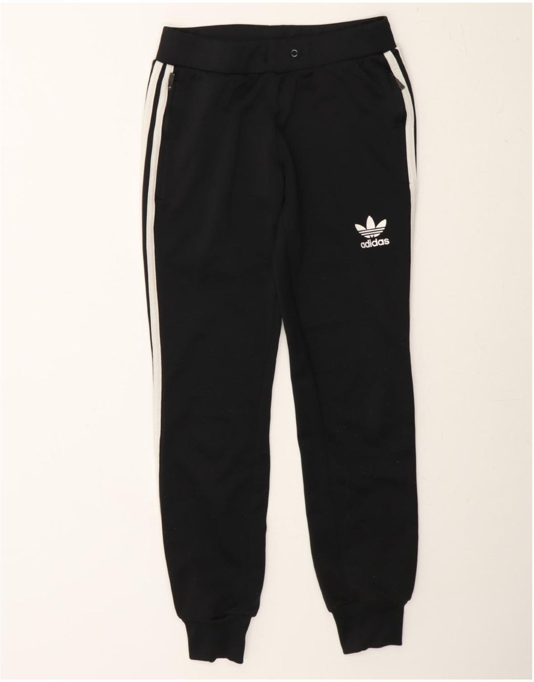 ADIDAS Womens Tracksuit Trousers Joggers UK 8 Small Black Polyester Vintage Adidas and Second-Hand Adidas from Messina Hembry 