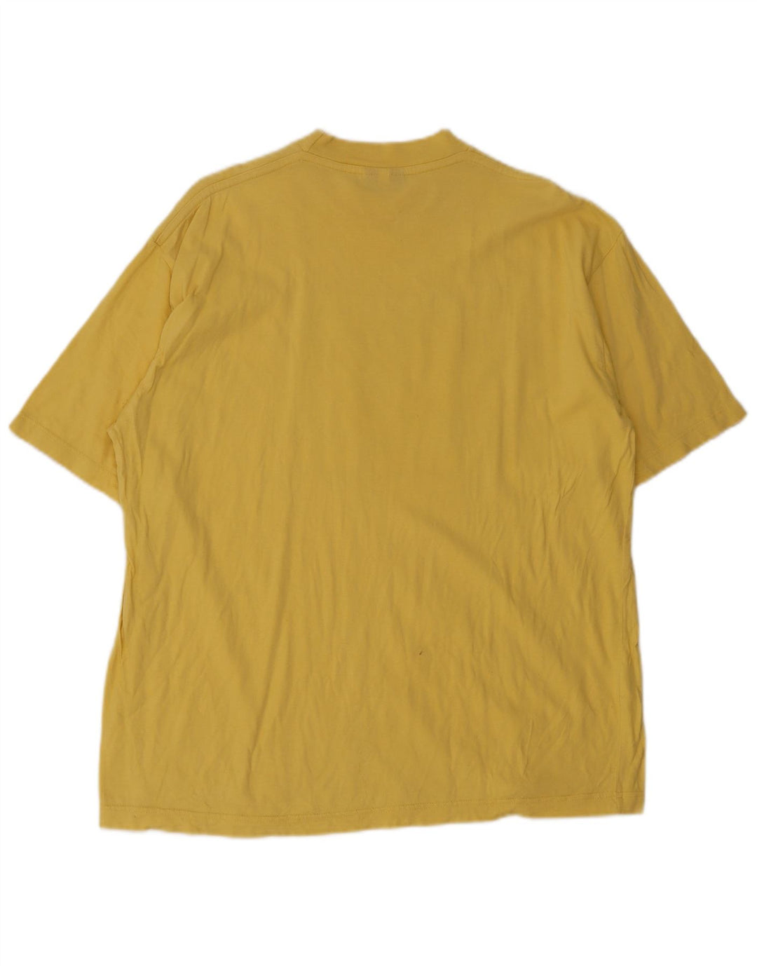 Stefanel Herren-T-Shirt mit Grafik, groß, aus gelber Baumwolle