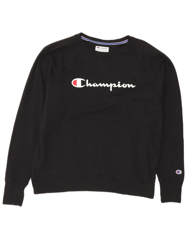 CHAMPION Damen-Sweatshirt in Übergröße mit Grafik, UK 18, XL, Schwarz