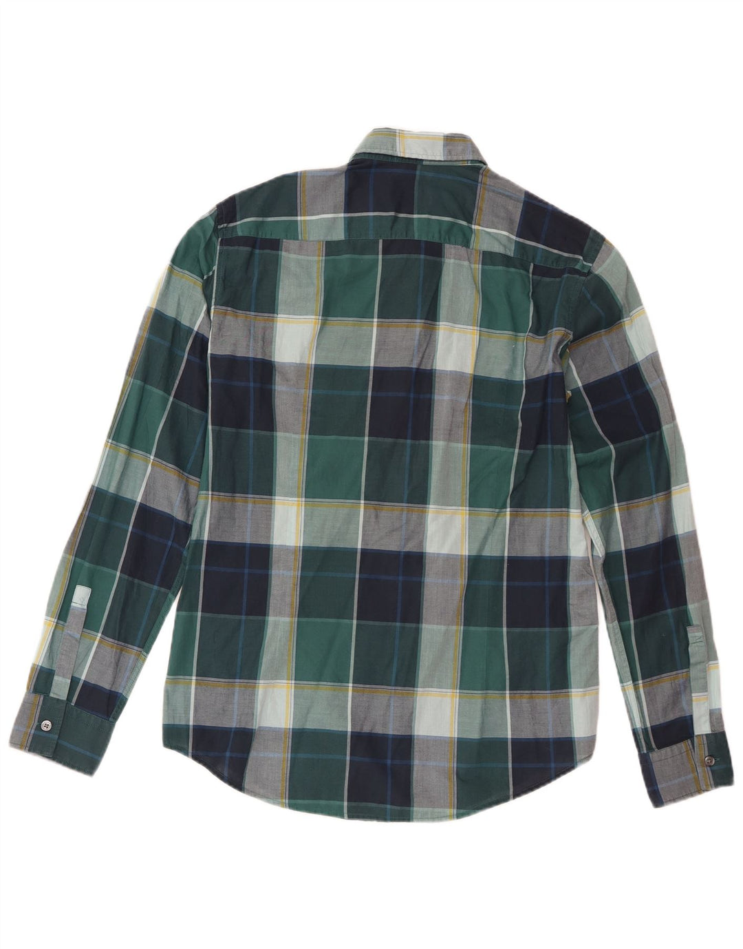 Hugo Boss Herren-Slim-Fit-Hemd aus mittelgrüner Karo-Baumwolle