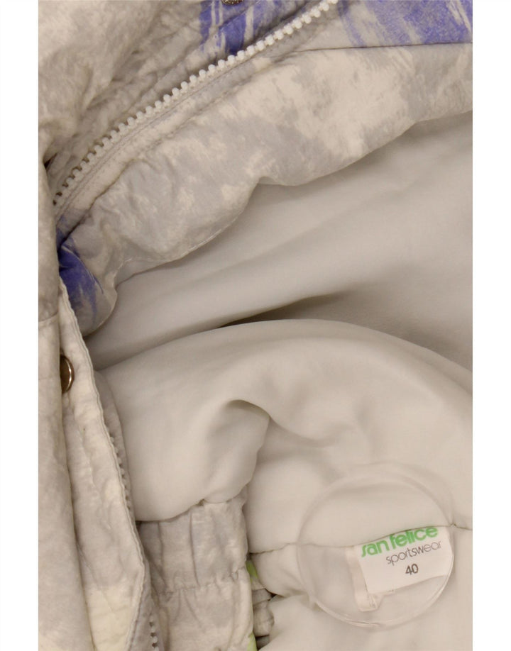 SAN FELICE Damen Windjacke EU 40 Mittelgrauer Farbblock