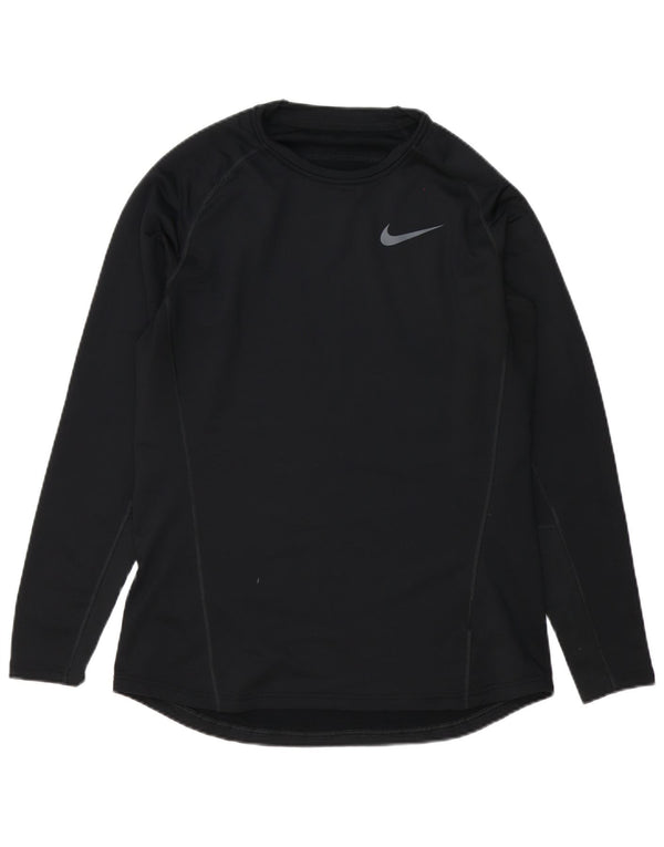 Nike Herren Dri Fit Top Langarm Large Schwarz Polyester