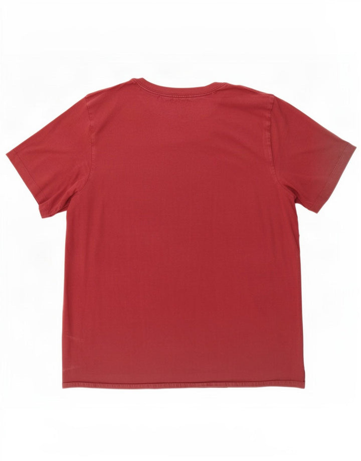 Jordan Herren T-Shirt Top Large Maroon Cotton