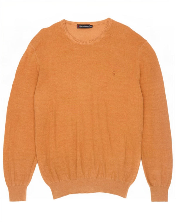 Conte of Florence Herren-Pullover mit Rundhalsausschnitt, 2XL, beige Baumwolle