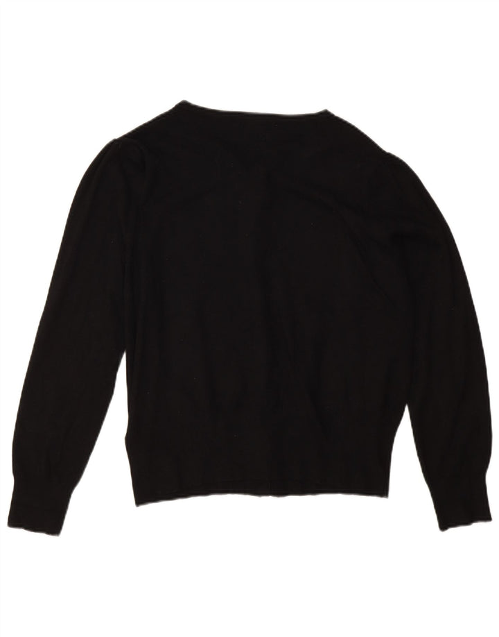 Marks & Spencer Damen-Cardigan-Pullover UK 14 Große schwarze Viskose