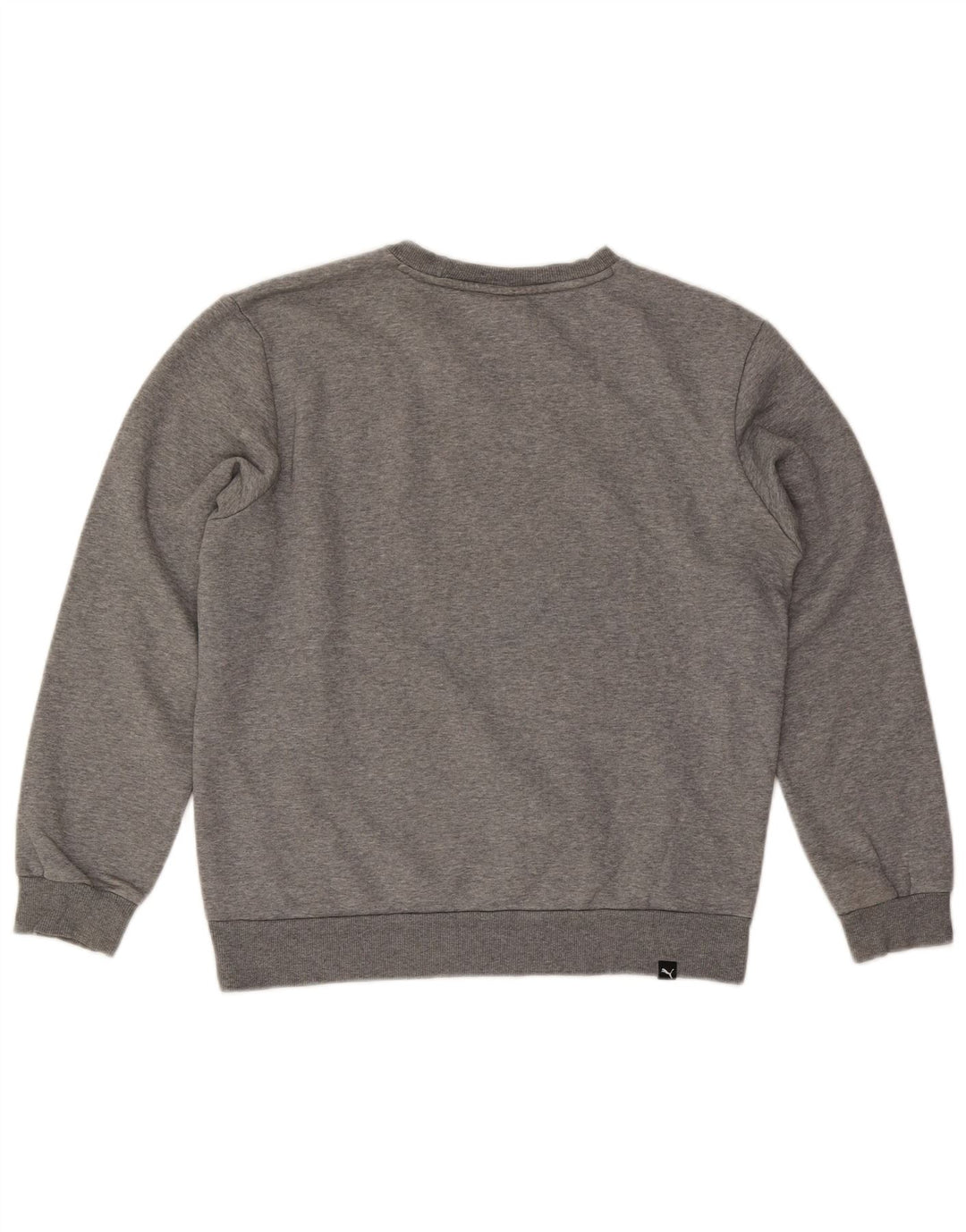 Puma Herren Grafik-Sweatshirt-Pullover aus mittelgrau gesprenkelter Baumwolle