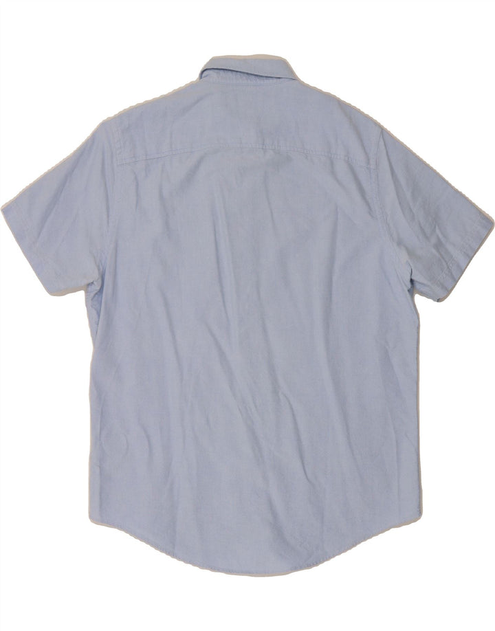TIMBERLAND Mens Regular Fit Short Sleeve Shirt Large Blue Cotton Vintage Timberland and Second-Hand Timberland from Messina Hembry 