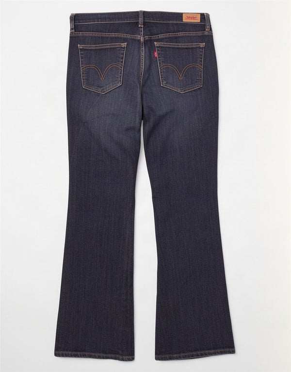 Levi's Damen Bootcut Jeans US 12 Large W32 L30 Marineblaue Baumwolle