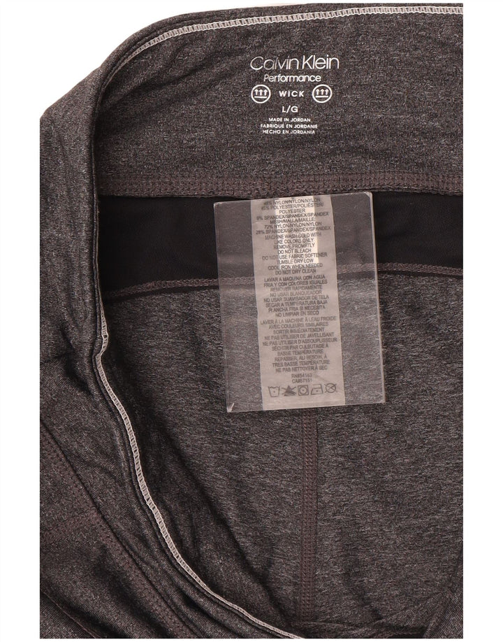 Calvin Klein Damen Leggings UK 16 Large Grau Colourblock