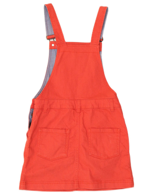 Fat Face Mädchen-Latzhose-Jeansrock, 10–11 Jahre, W26, rote Baumwolle