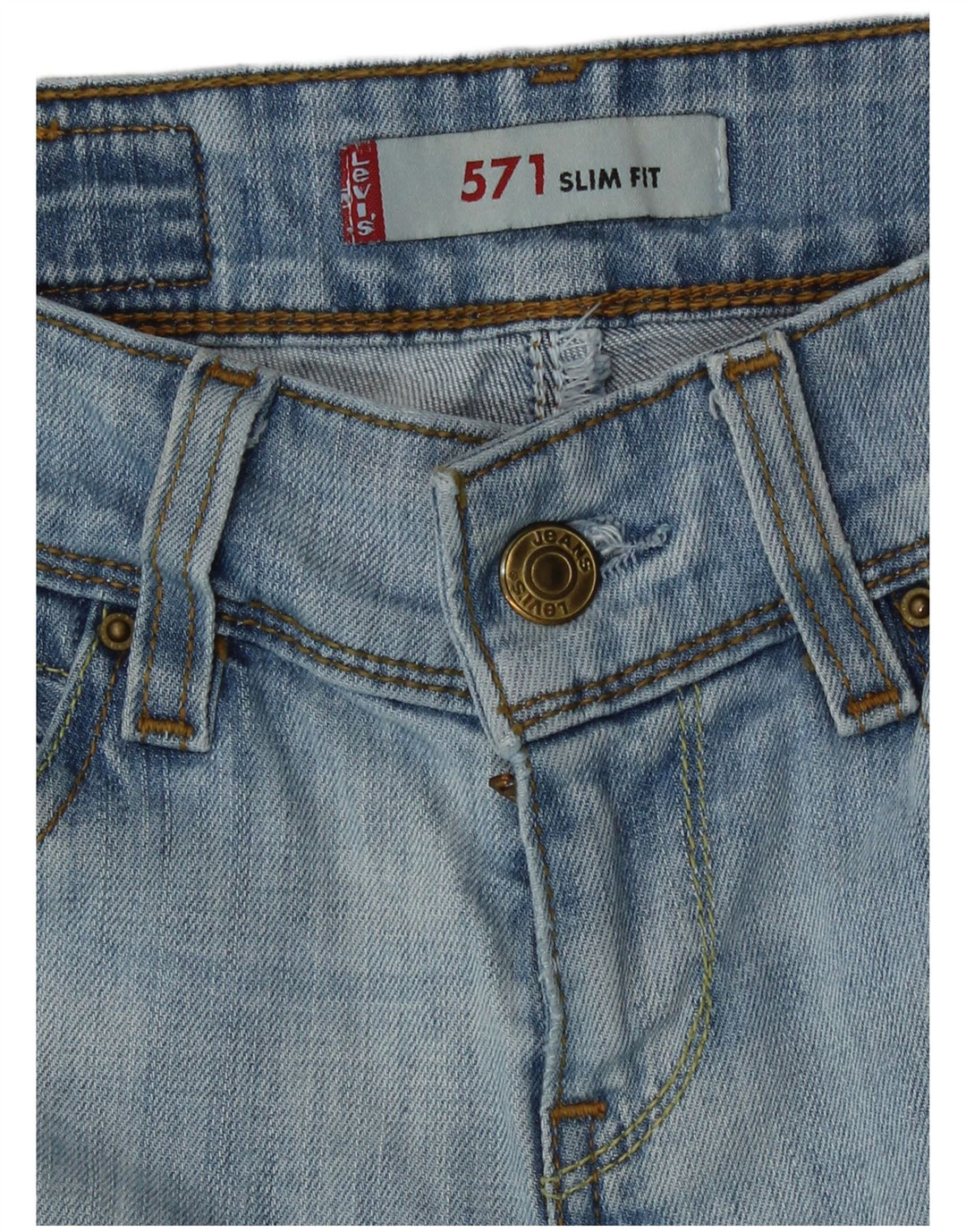 Levi's Damen 571 Low Waist Slim Jeans W25 L32 Blau