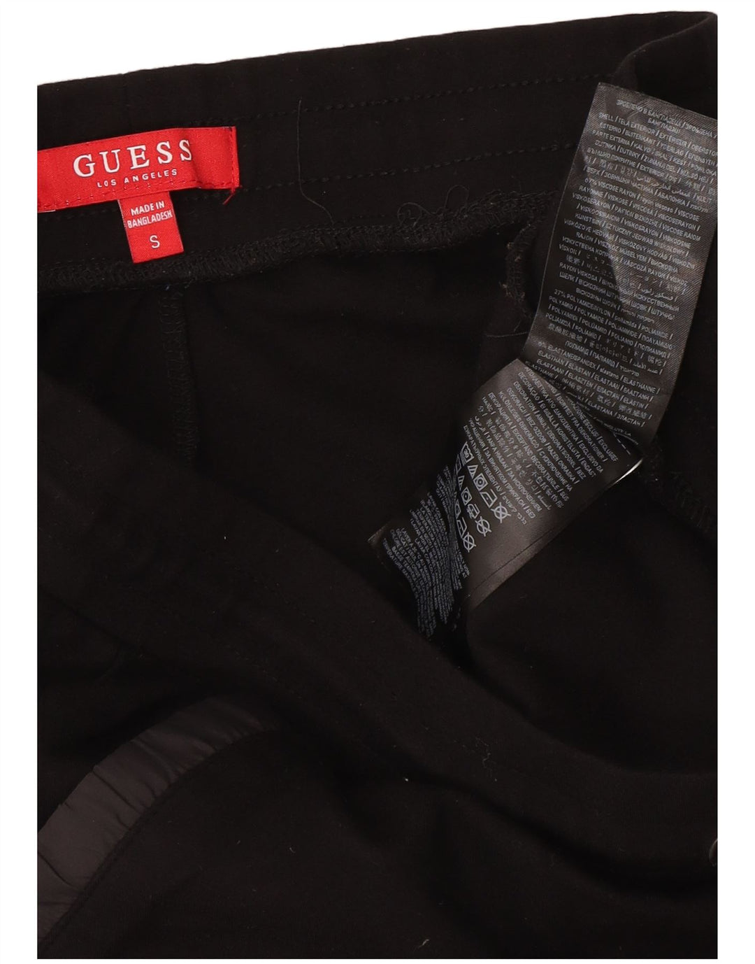 Guess Herren-Trainingshose, Jogginghose, Größe S, schwarze Viskose