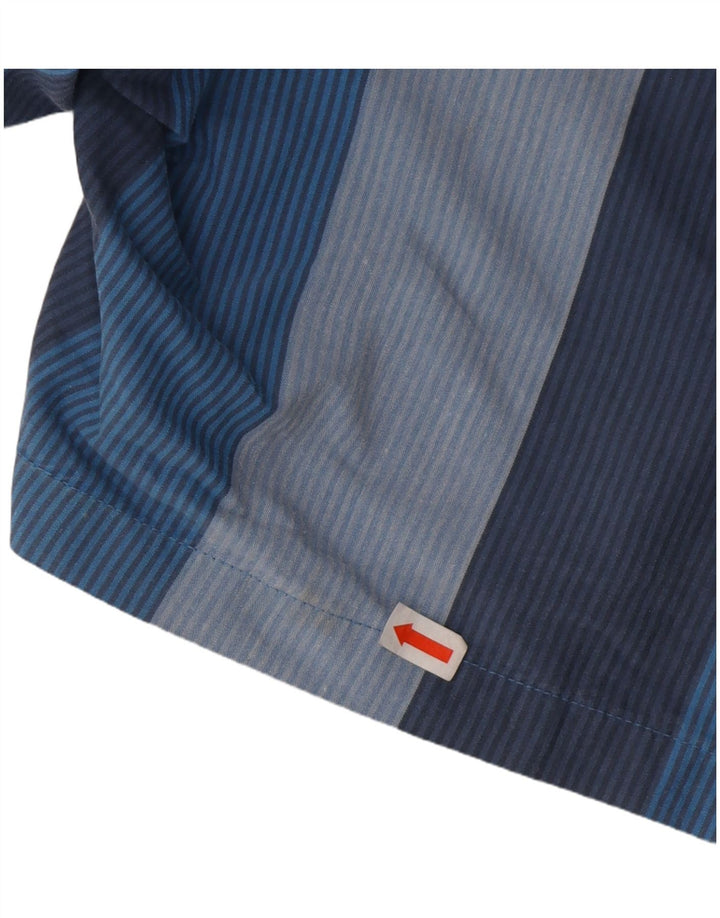 Lacoste Herren-Badeshorts, Größe 8 3XL, blau gestreift, Baumwolle