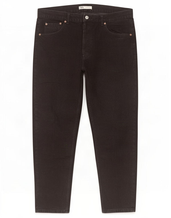 Zara Herren Slim Jeans EU 46 XL W36 L29 Schwarz