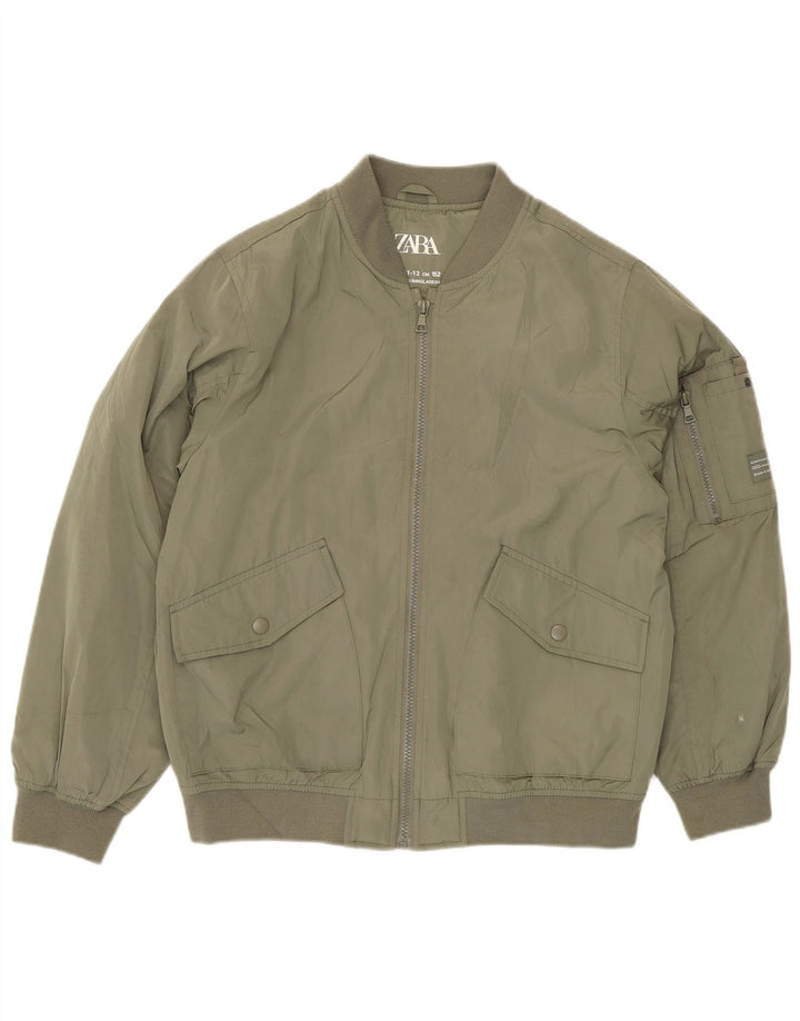 Zara Bomberjacke für Jungen, 11–12 Jahre, Khaki, Polyester