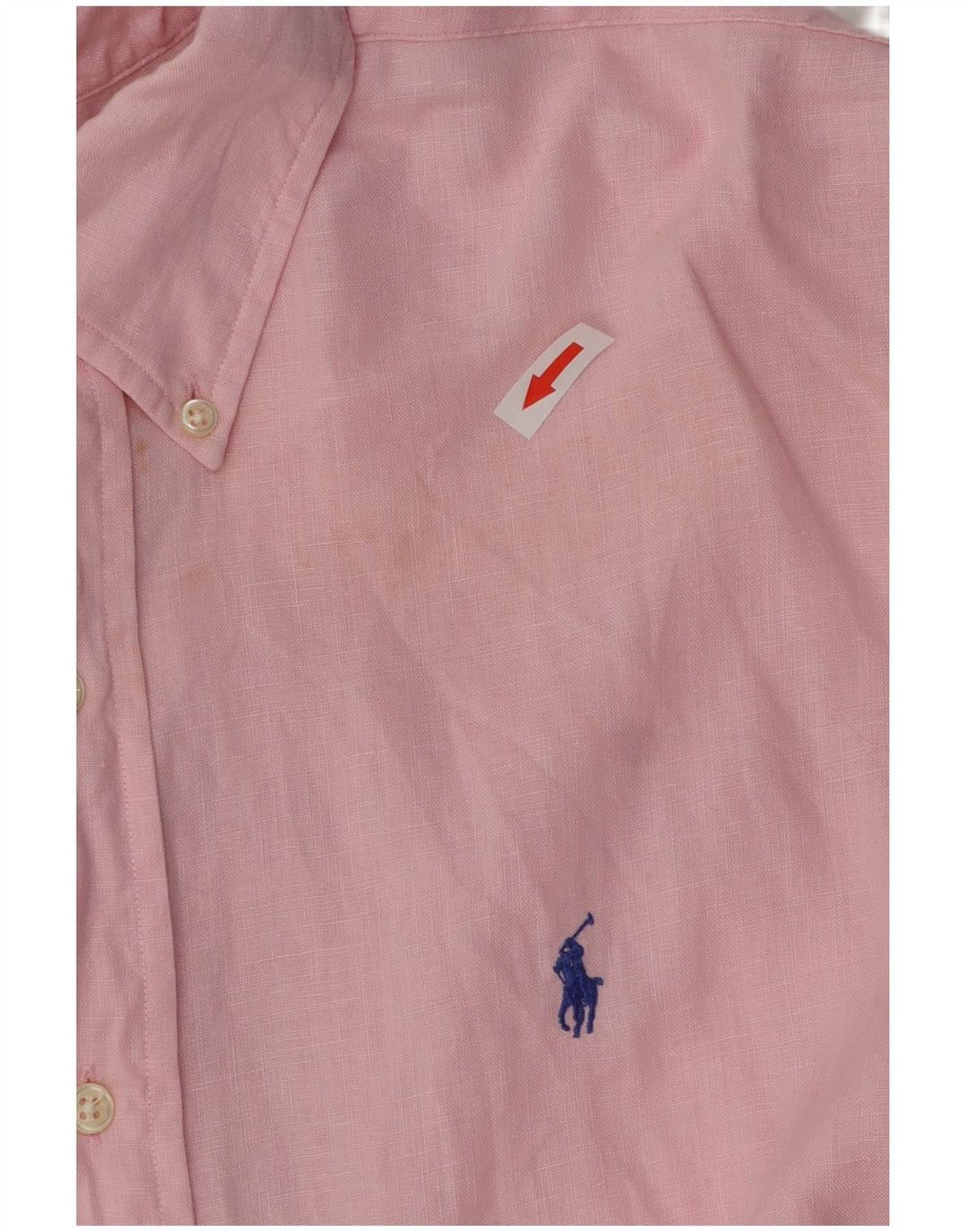 POLO RALPH LAUREN Herren Blake Übergroßes Hemd XL Rosa Leinen