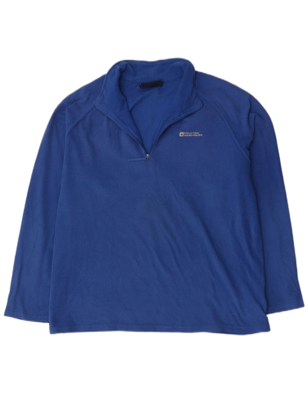 Mountain Warehouse Herren-Fleecepullover mit Reißverschluss am Hals, XL, blau, Polyester