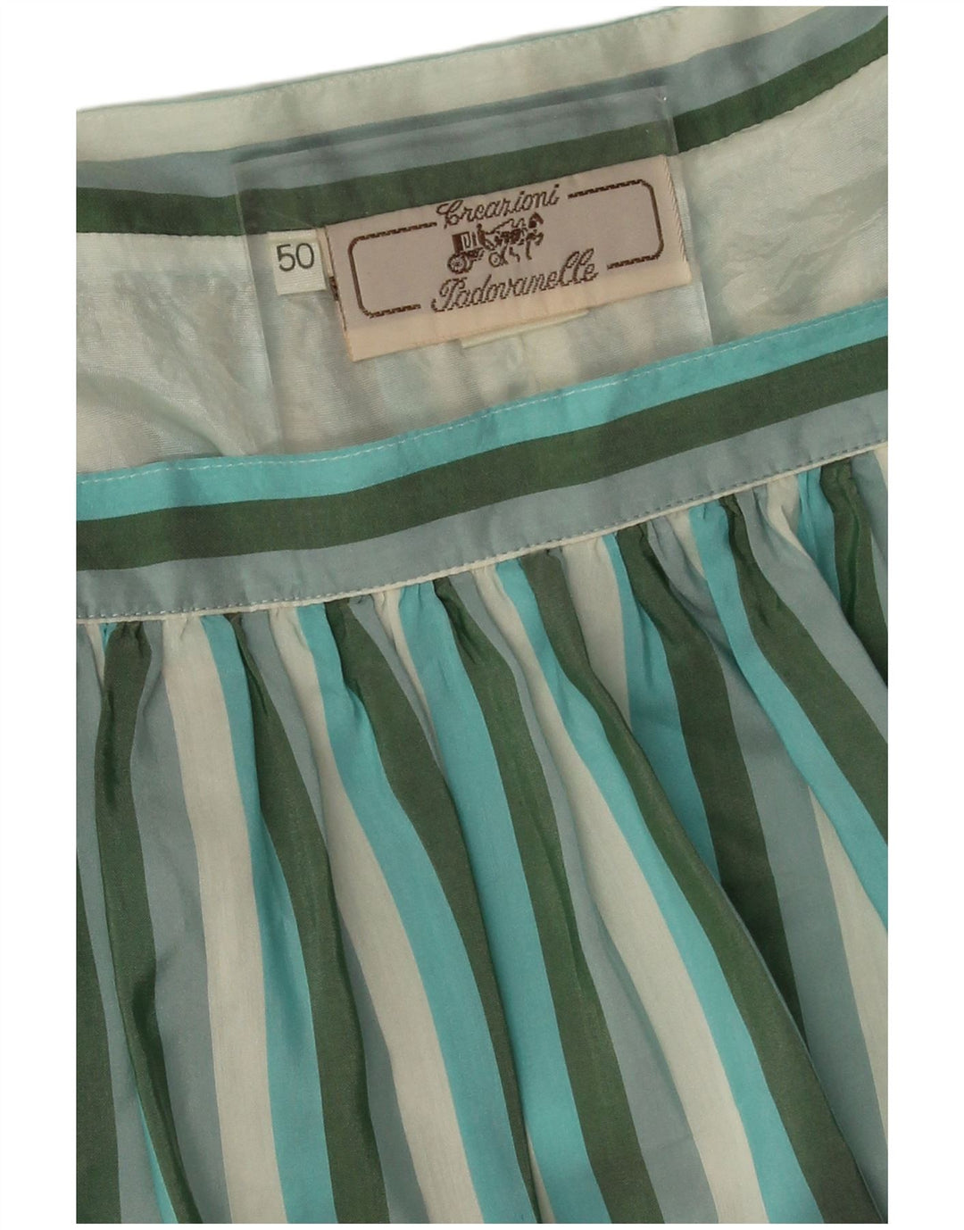 Padovanelle Damen Faltenrock W30 Medium Mehrfarbig gestreifte Seide
