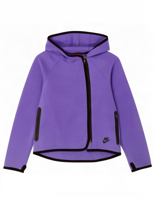 Nike Mädchen-Kapuzenpullover mit Reißverschluss, 10–11 Jahre, mittelviolette Baumwolle
