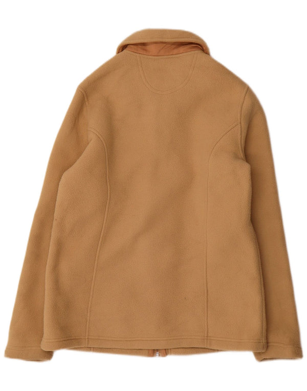 Marks & Spencer Damen-Fleecejacke in Übergröße, UK 10, Größe S, Beige, Polyester