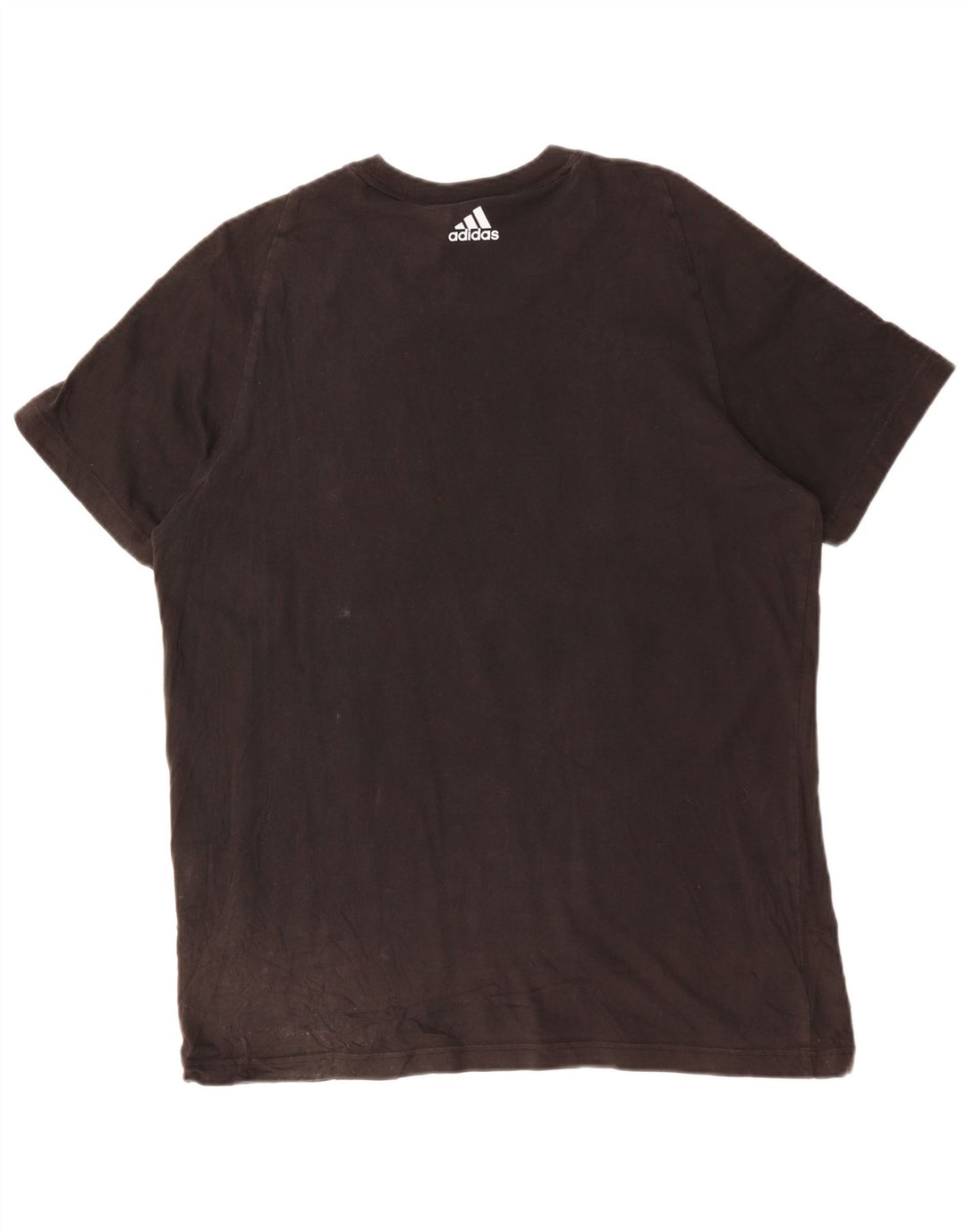 ADIDAS Herren Grafik-T-Shirt-Oberteil, groß, schwarze Farbblock-Baumwolle