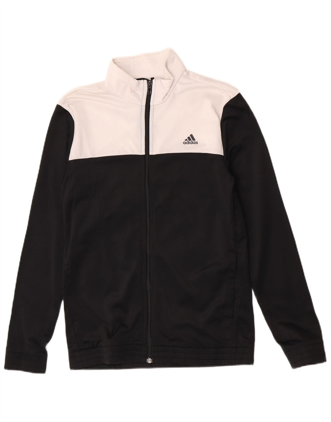 Adidas Jungen winddichter Trainingsanzug, Top-Jacke, 14–15 Jahre, Schwarz, Farbblock