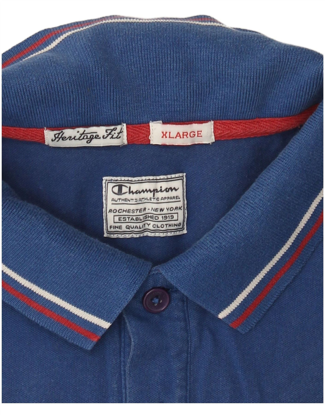 Champion Herren Heritage Fit Poloshirt XL Blau