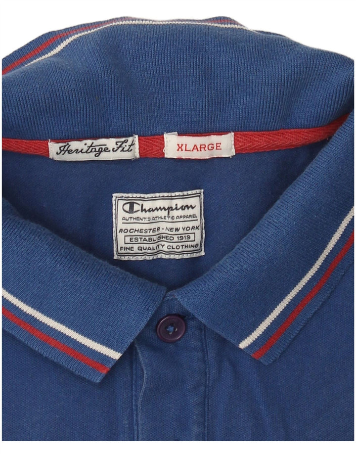 Champion Herren Heritage Fit Poloshirt XL Blau