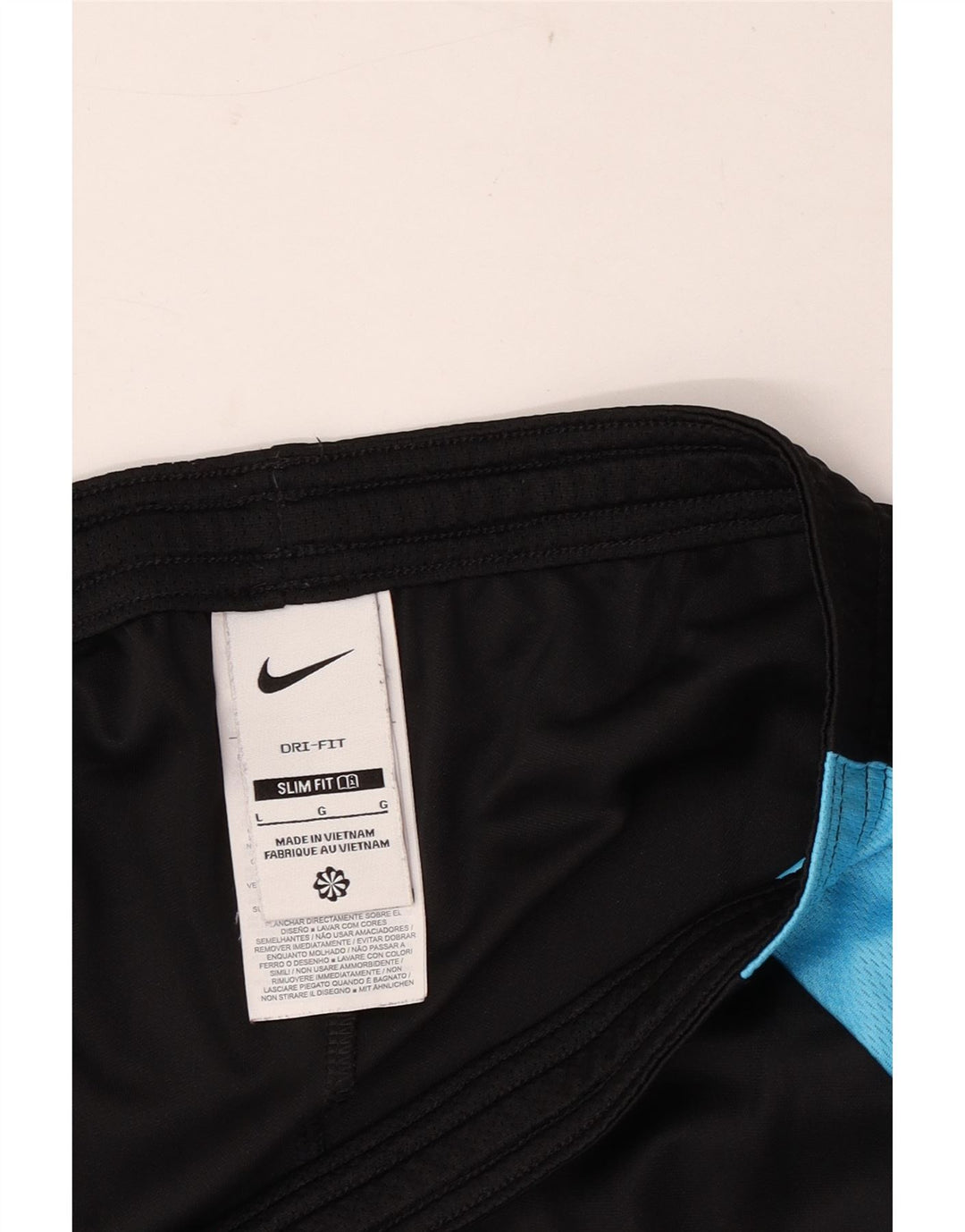 Nike Herren Dri Fit Slim Sportshorts, groß, schwarzes Farbblock-Polyester
