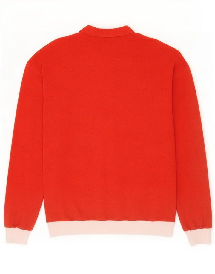 Colmar Herren-Top, langärmelig, IT 50, Mittelrot, Colourblock-Baumwolle