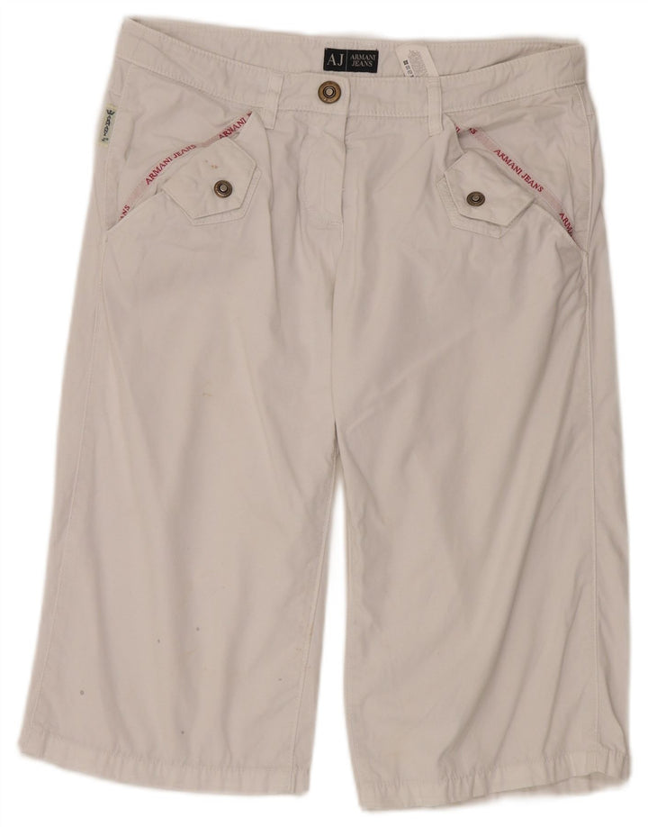 Armani Damen Bermudashorts W28 Mittelweiße Baumwolle