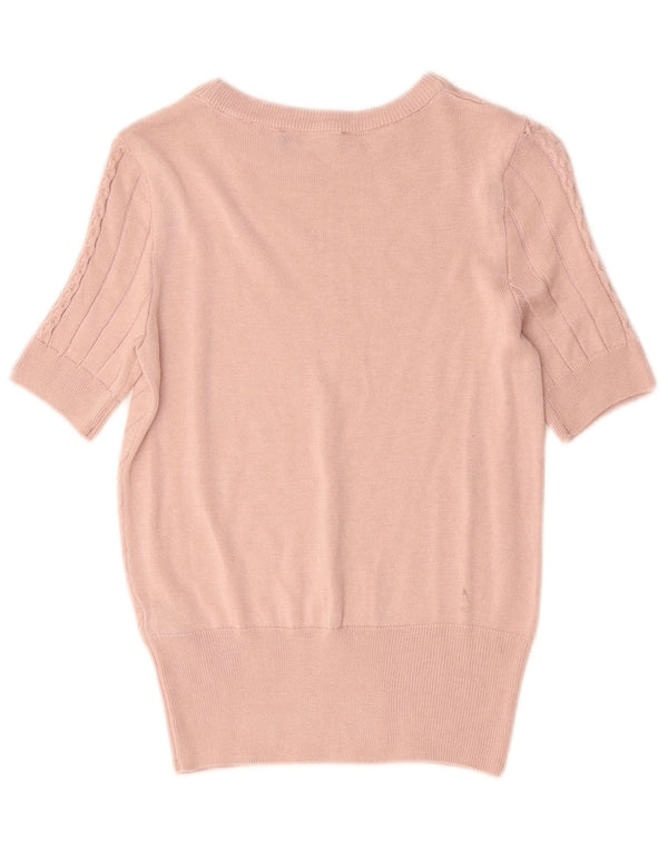 Marks & Spencer Damen-Pullover mit Rundhalsausschnitt, Gr. 8, Rosa