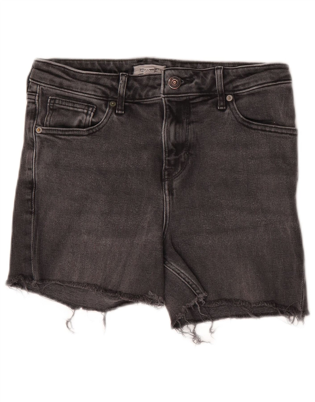 White Stuff Damen Jeansshorts UK 10 Small W28 Graue Baumwolle