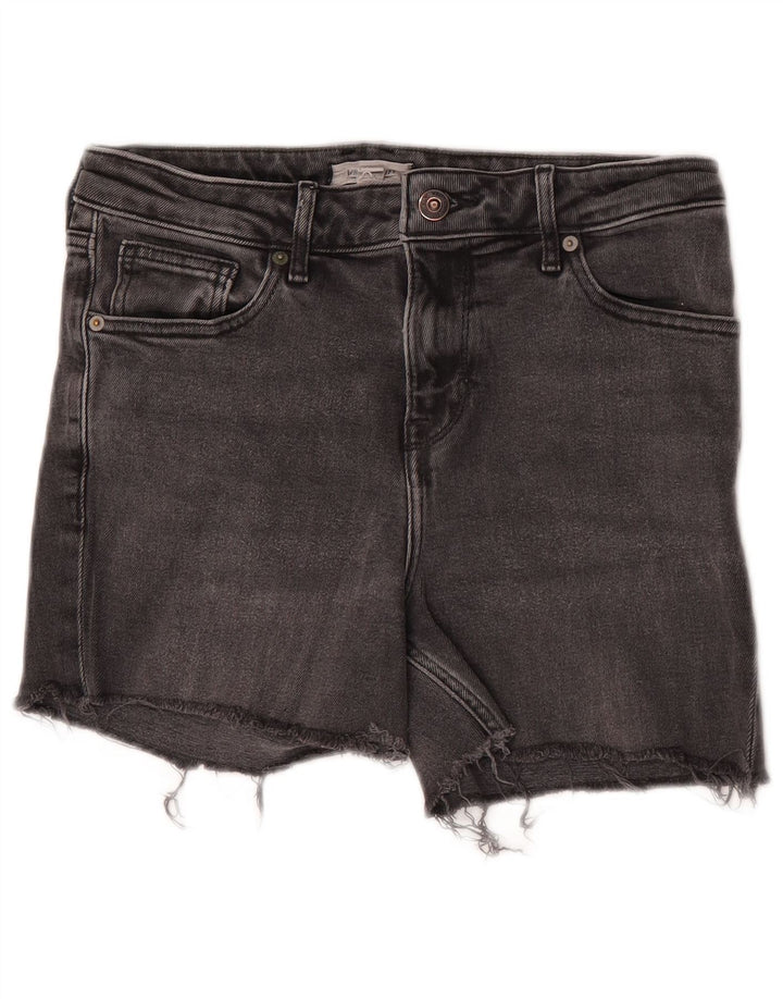 White Stuff Damen Jeansshorts UK 10 Small W28 Graue Baumwolle