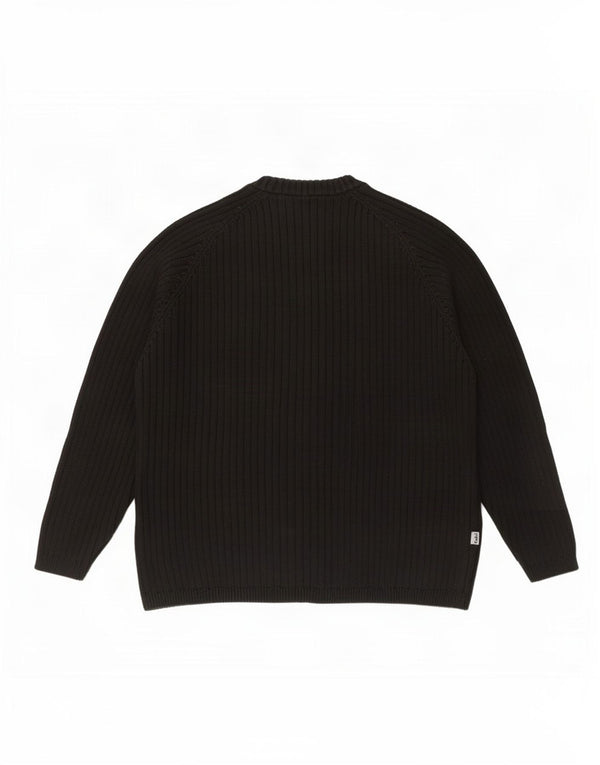 Jep's Damen-Pullover mit Rundhalsausschnitt, UK 20 2XL, schwarze Baumwolle