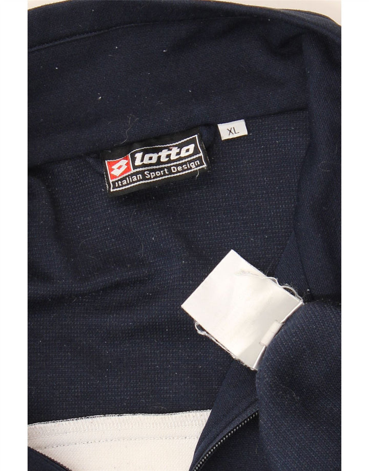 Lotto Herren-Sweatshirt mit Reißverschluss am Hals, XL, Marineblau, Polyester