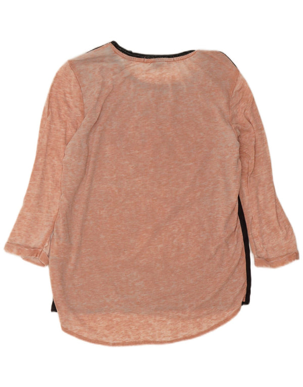 Scotch & Soda Damen Grafik-Top mit 3/4-Ärmeln, Größe 1, S, Schwarz, Farbblock
