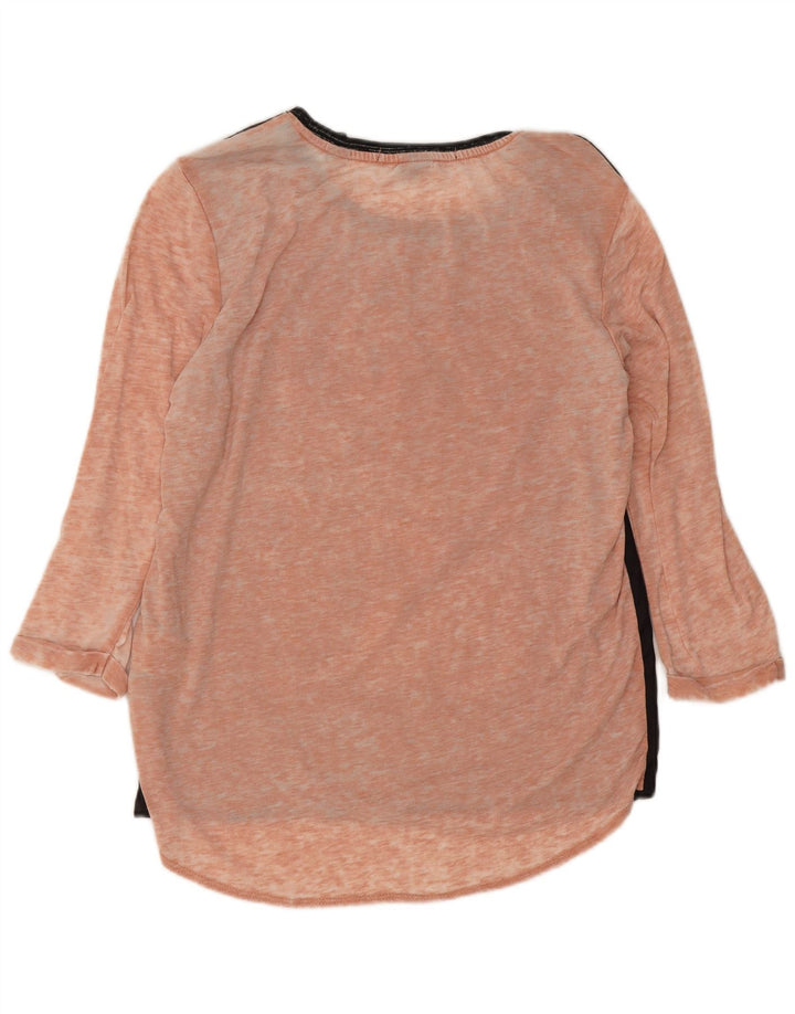 Scotch & Soda Damen Grafik-Top mit 3/4-Ärmeln, Größe 1, S, Schwarz, Farbblock