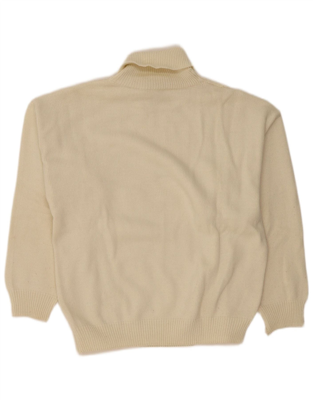 Vintage Herren Rollkragenpullover Pullover Groß Off White