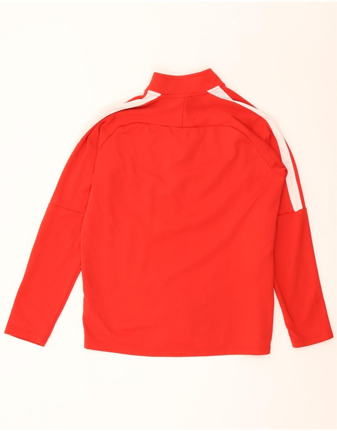 Nike Herren-Dri-Fit-Oberteil mit Reißverschluss, langärmlig, Mittelrotes Farbblock-Polyester