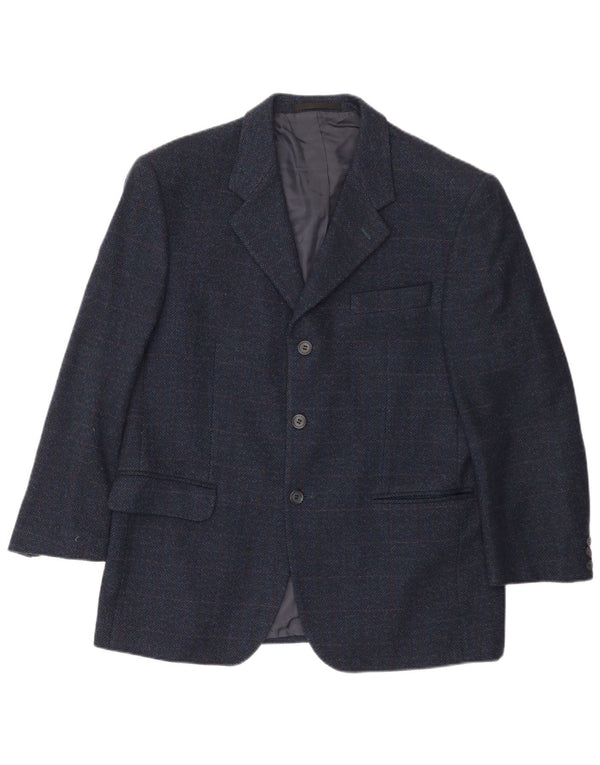 Vestra Herren-Blazer mit 3 Knöpfen, Gr. 40, groß, marineblau, Fischgrätenmuster