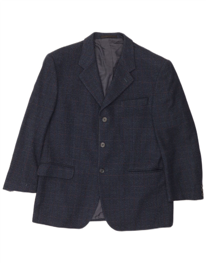 Vestra Herren-Blazer mit 3 Knöpfen, Gr. 40, groß, marineblau, Fischgrätenmuster