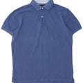 Tommy Hilfiger Herren-Poloshirt, große blaue Baumwolle