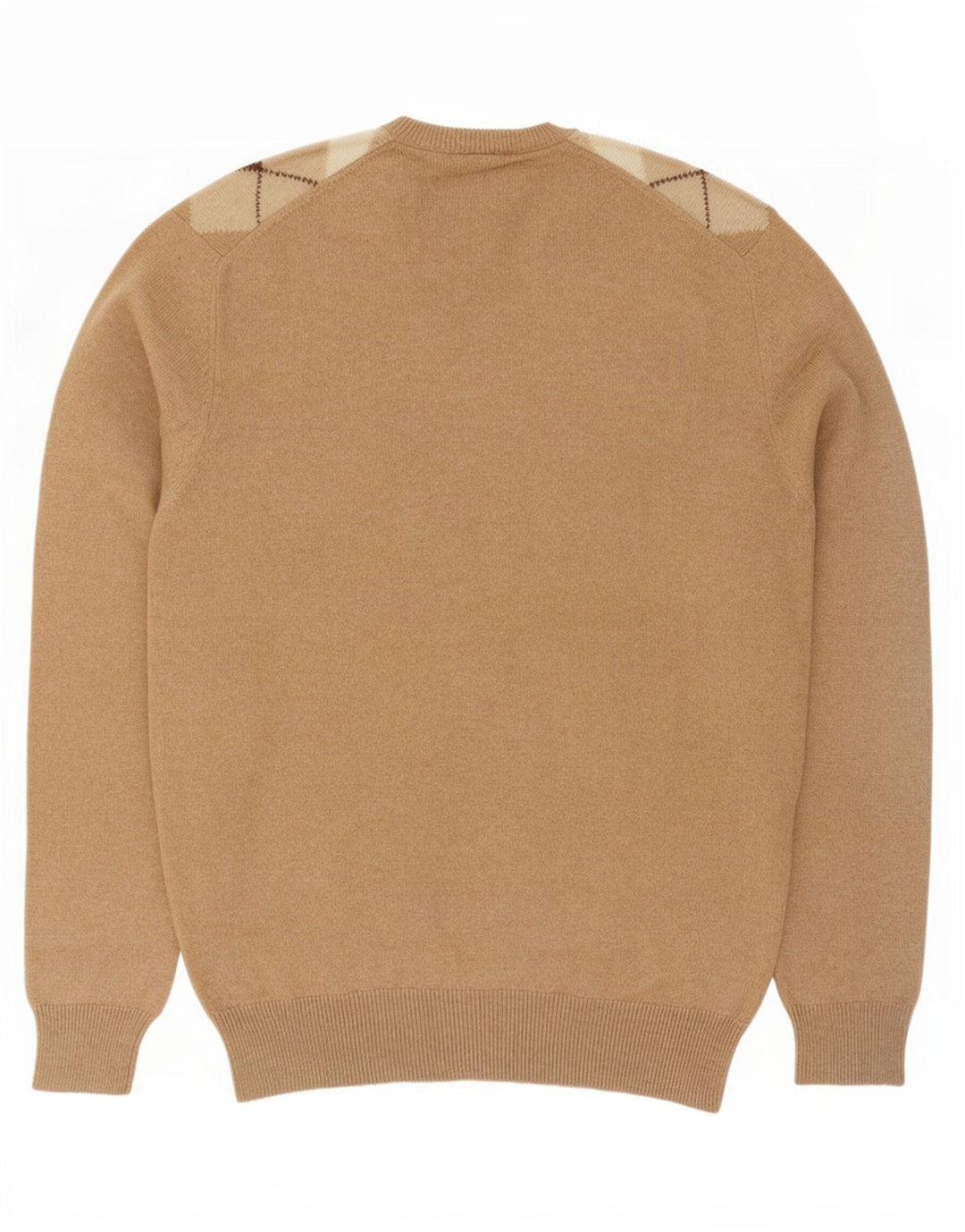 WESTBURY Herren-Pullover mit V-Ausschnitt, Gr. 52/54, groß, beige Argyle/Diamant