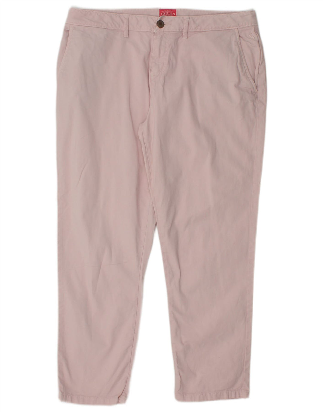 JOULES Damen Tapered Chino-Hose, UK 14, Größe L, W32, L25, Rosa, Baumwolle