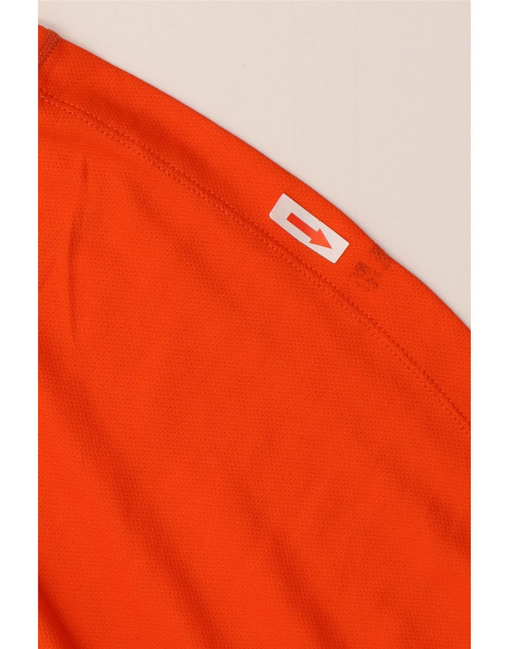 NIKE Herren Dri Fit T-Shirt Top Small Orange Farbblock