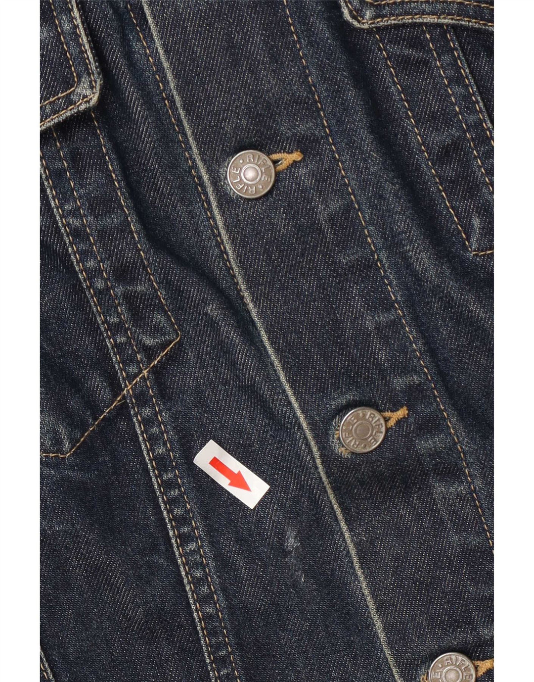 Rifle Damen Jeansjacke UK 14 Medium Marineblau Baumwolle